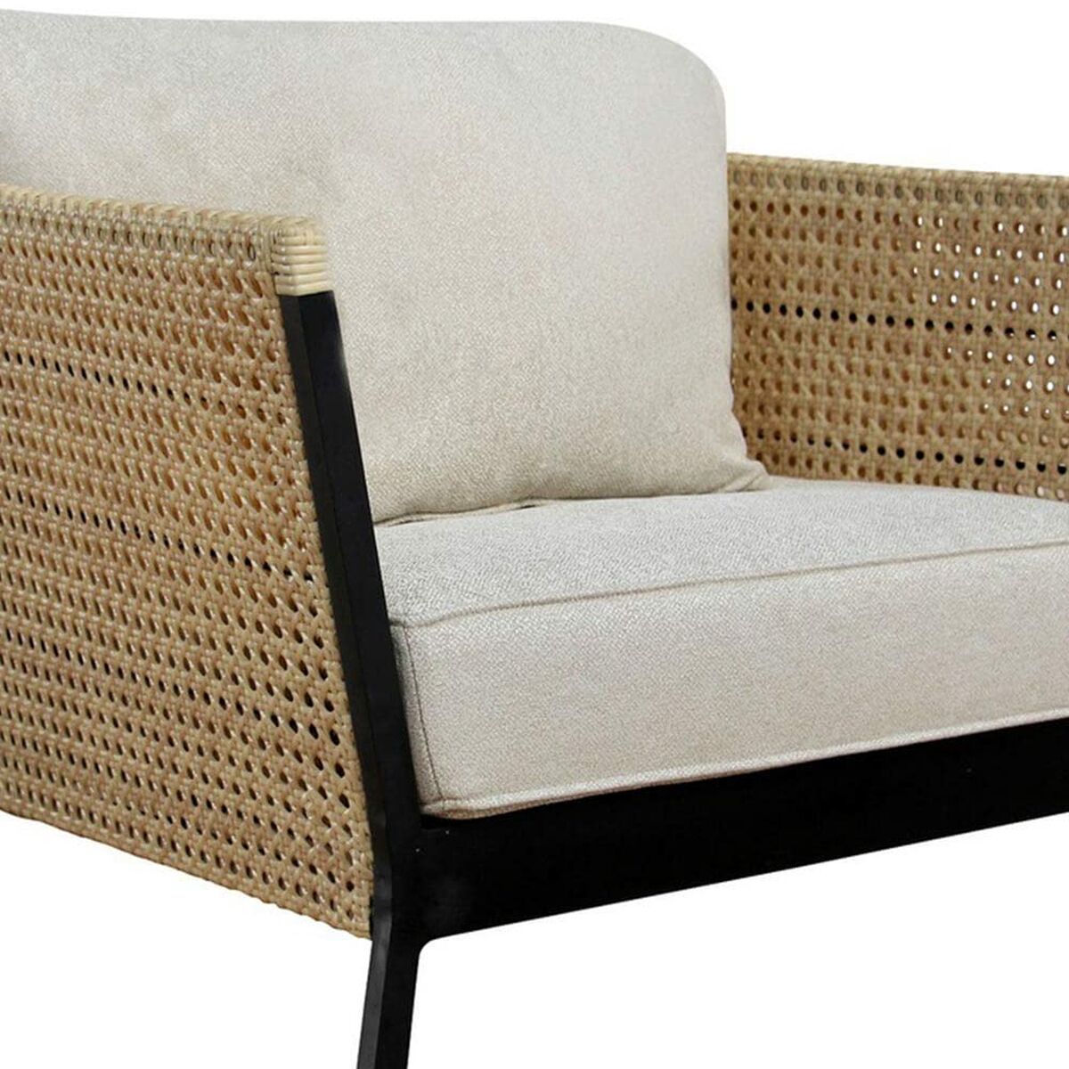 Trädgårdssoffa Niva Svart Aluminium 81 x 81 x 72,5 cm - 3
