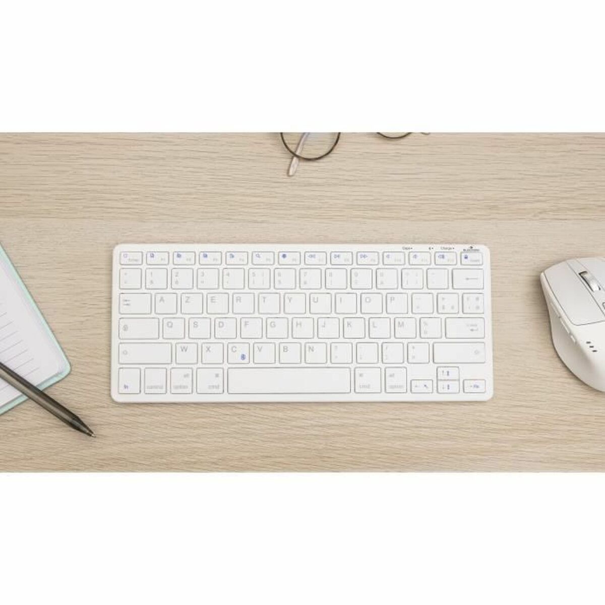 Tangentbord Bluestork Azerty Franska Vit - 3