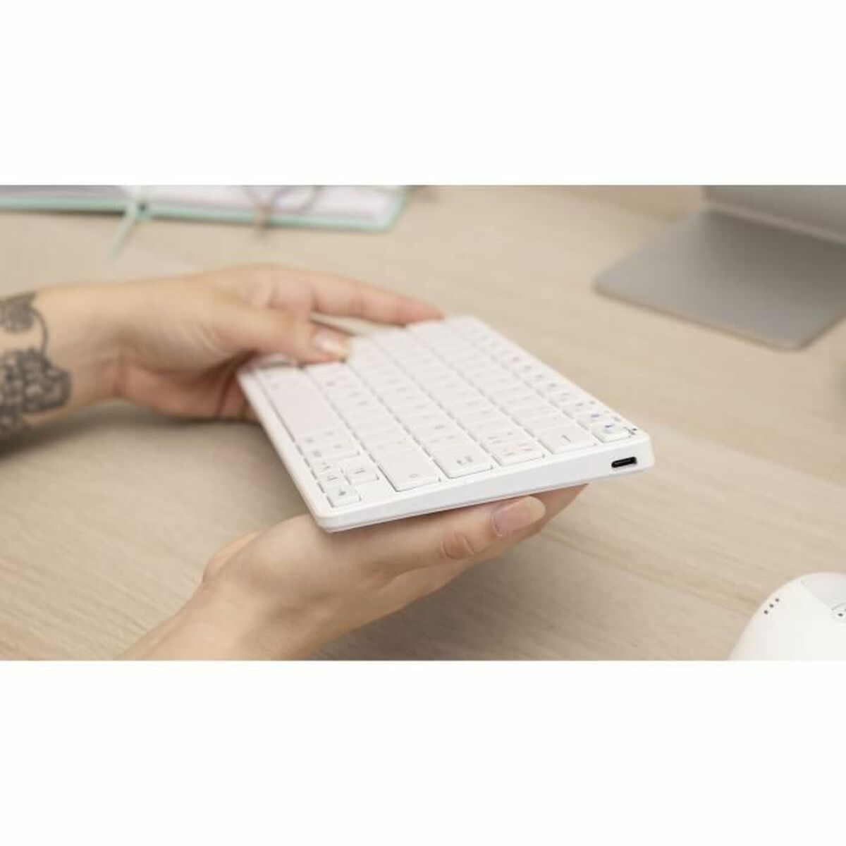Tangentbord Bluestork Azerty Franska Vit - 2