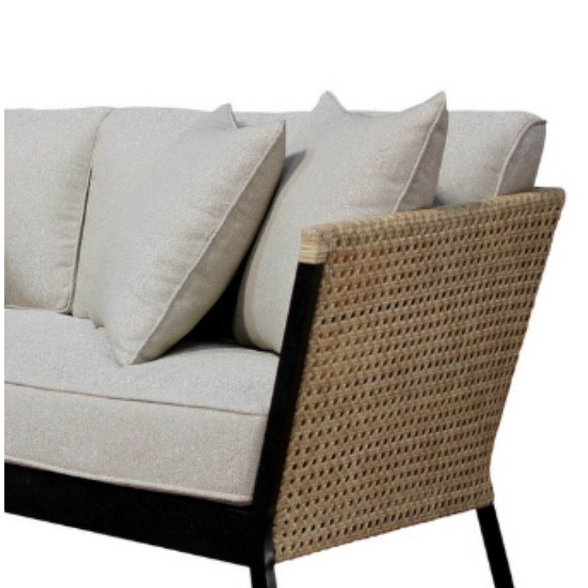 Trädgårdssoffa Niva Svart Aluminium 171 x 81 x 72,5 cm - 2