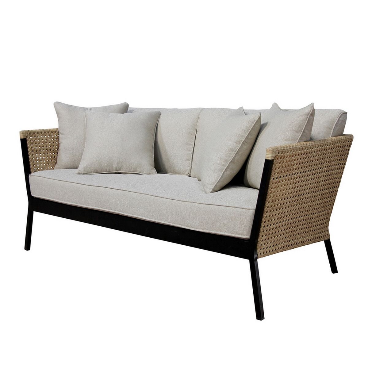 Trädgårdssoffa Niva Svart Aluminium 171 x 81 x 72,5 cm