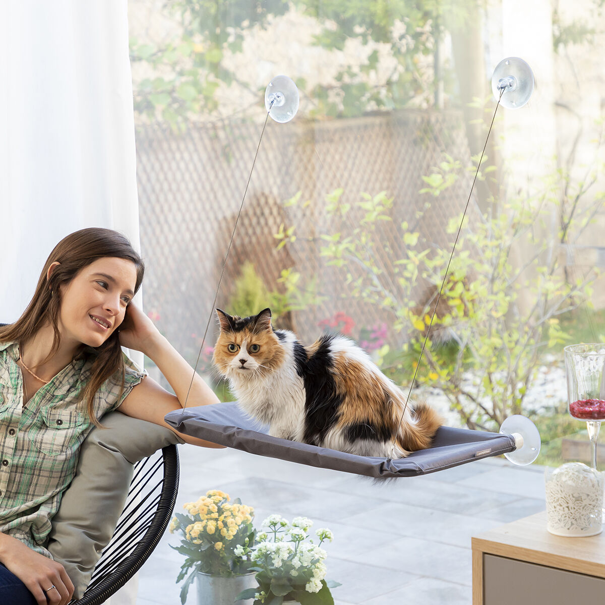 Hängmatta för katt Catlax InnovaGoods - 9