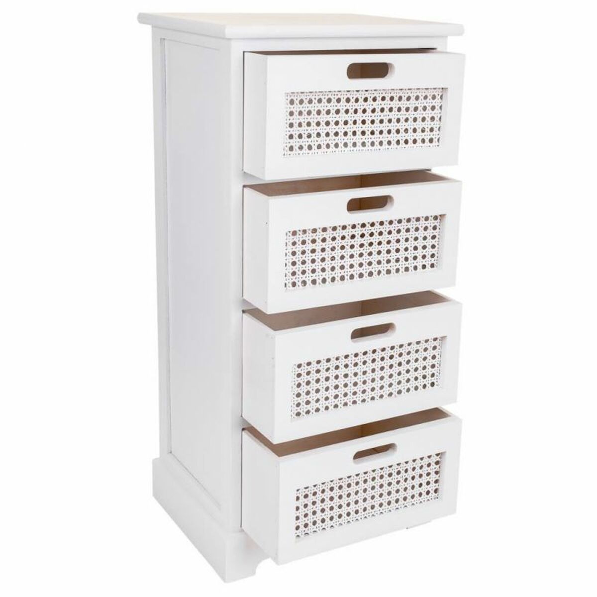 Byrå Alexandra House Living Vit Käpp Paulowniaträ Trä MDF 29 x 75 x 35 cm - 4