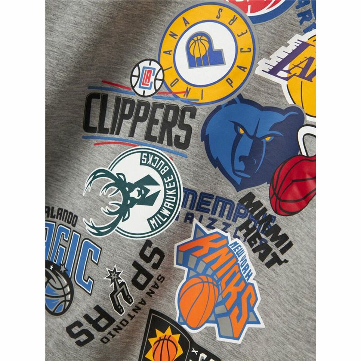 Tröja med huva Unisex Name It mjusty Nba Wh Unb Ous Grå - 3
