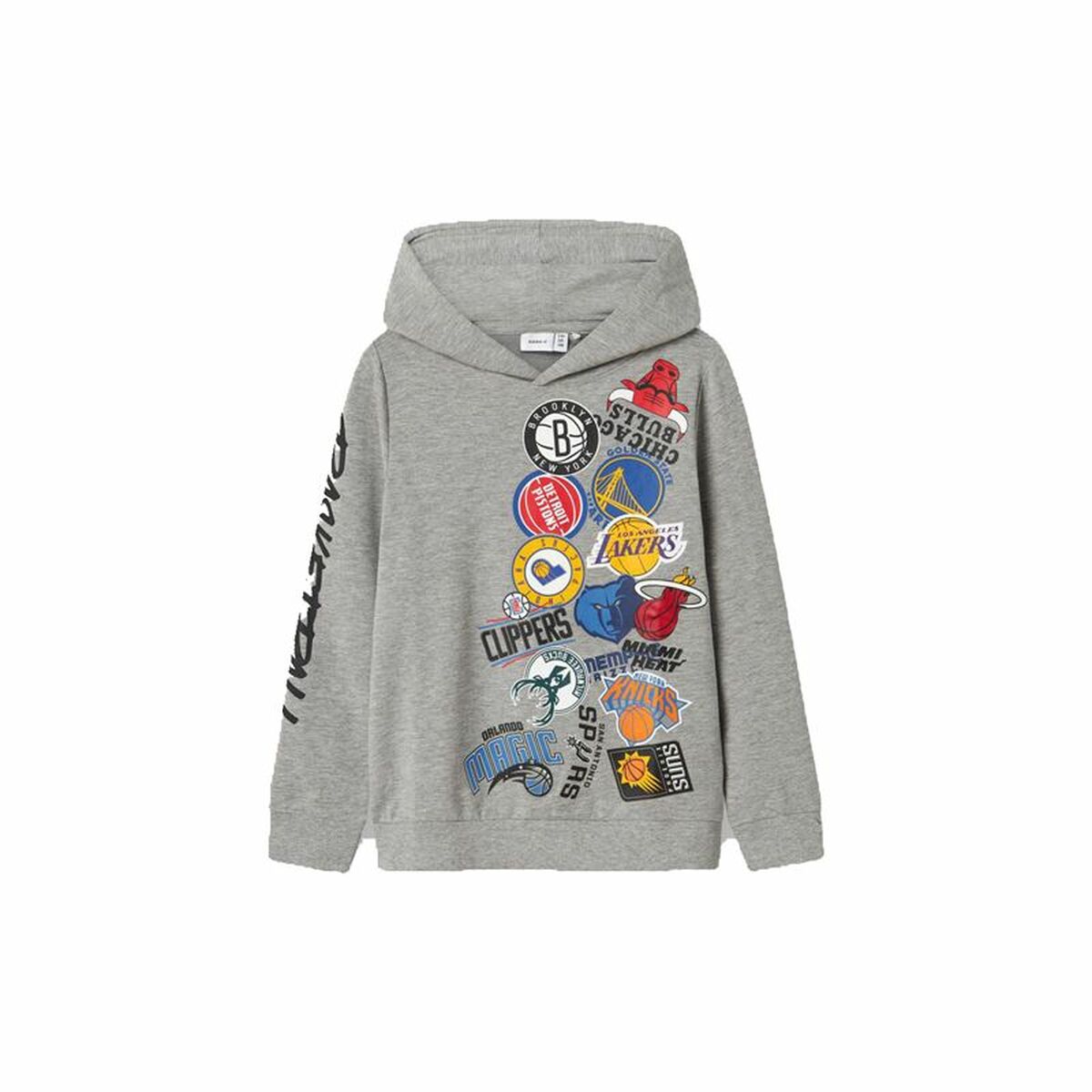 Tröja med huva Unisex Name It mjusty Nba Wh Unb Ous Grå