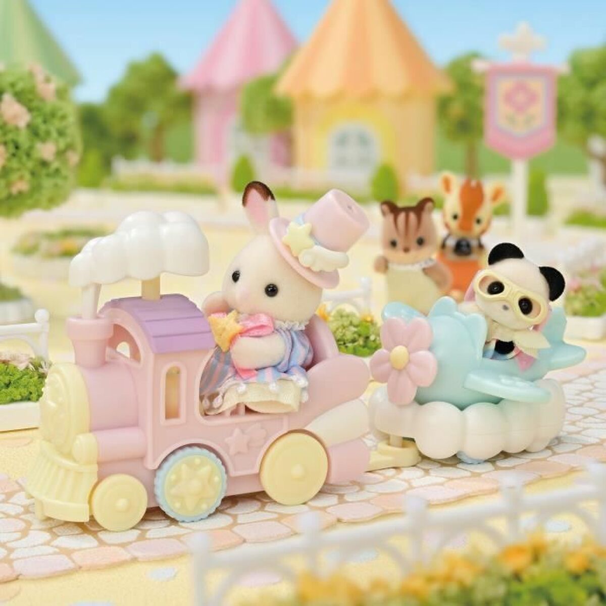 Playset Sylvanian Families Amusement Park Ride - Plane & Train Multicolour - 3