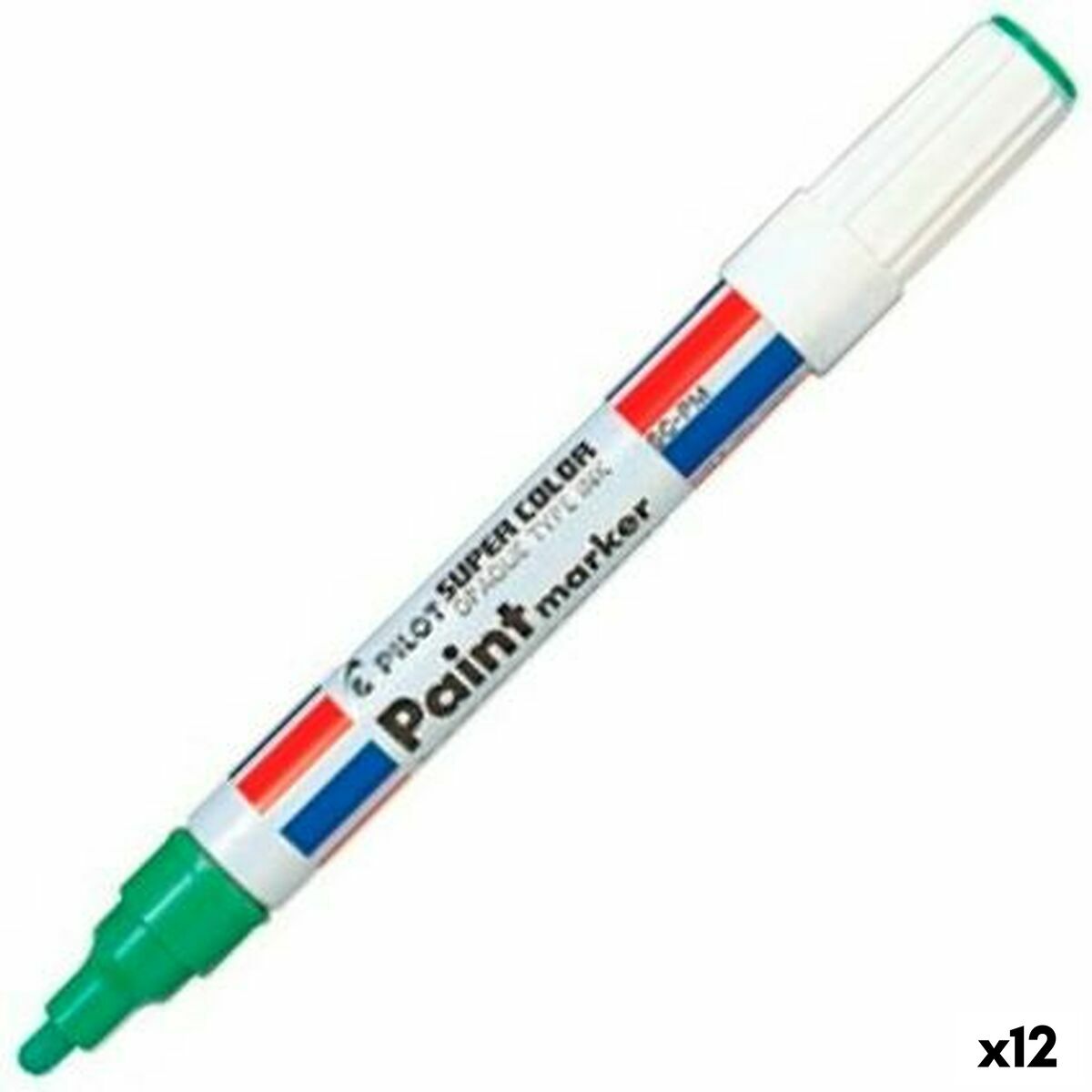 Permanent markörpenna Pilot Grön (12 antal)