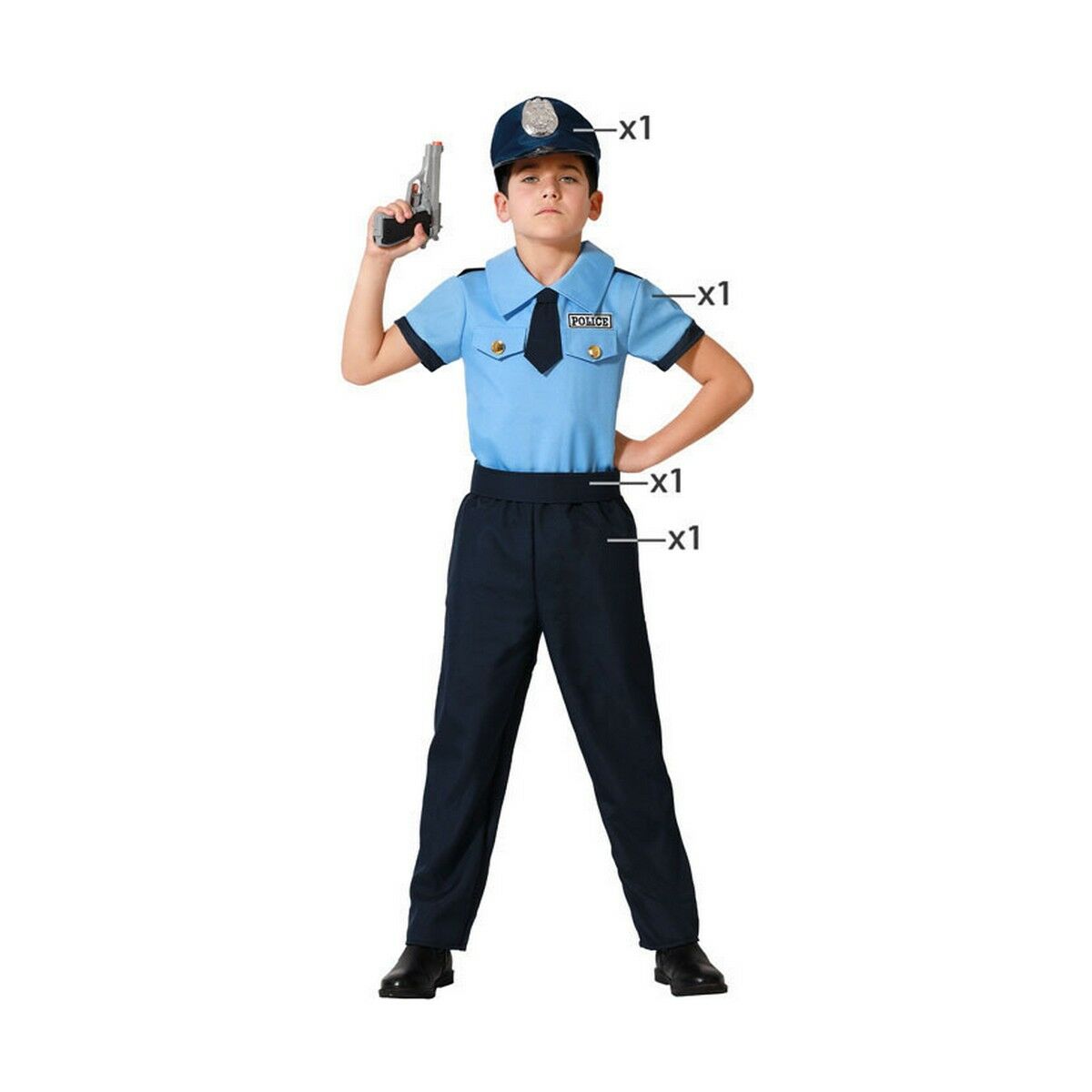Maskeraddräkt för barn Polis
