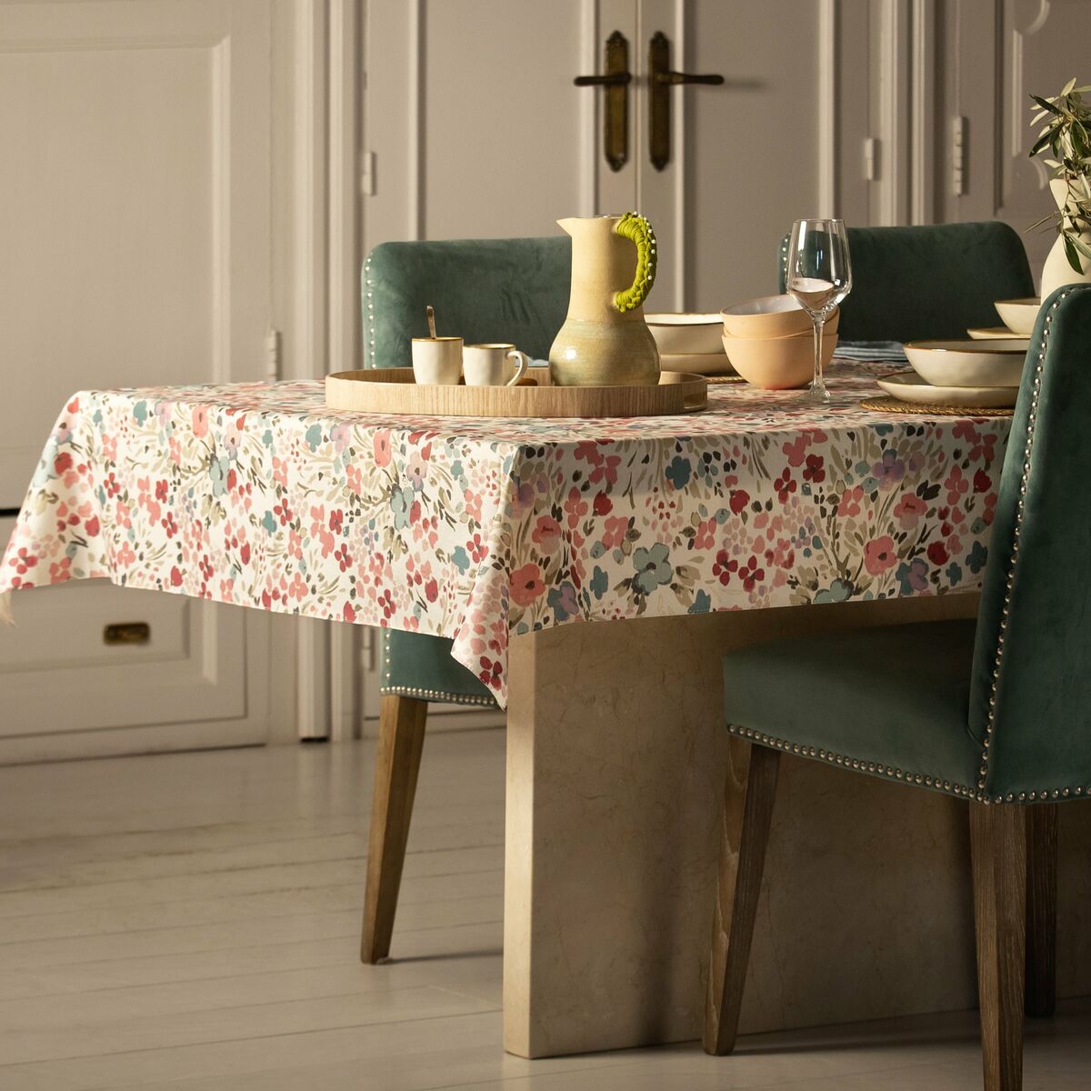 Fläckresistent bordsduk Belum 0120-52 Multicolour 180 x 180 cm Virágok - 11
