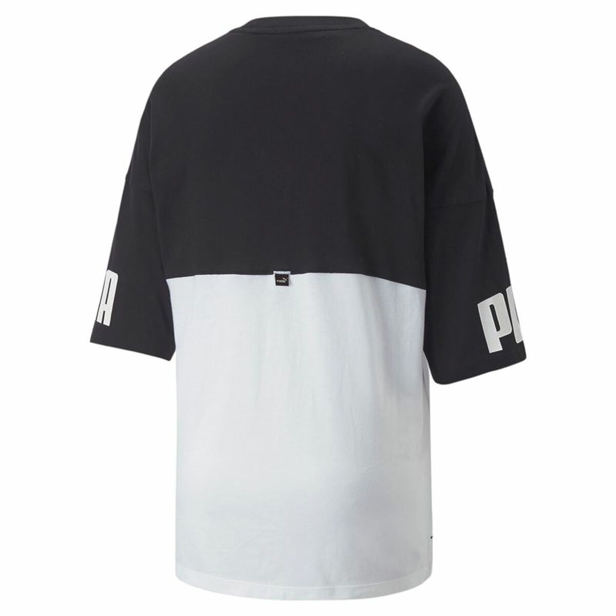 T-shirt med kortärm Dam Puma Power Colorblock Vit Svart - 8