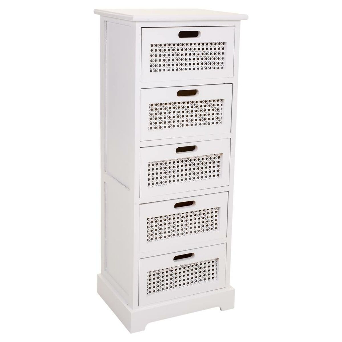 Byrå Alexandra House Living Vit Käpp Paulowniaträ Trä MDF 29 x 91 x 35 cm