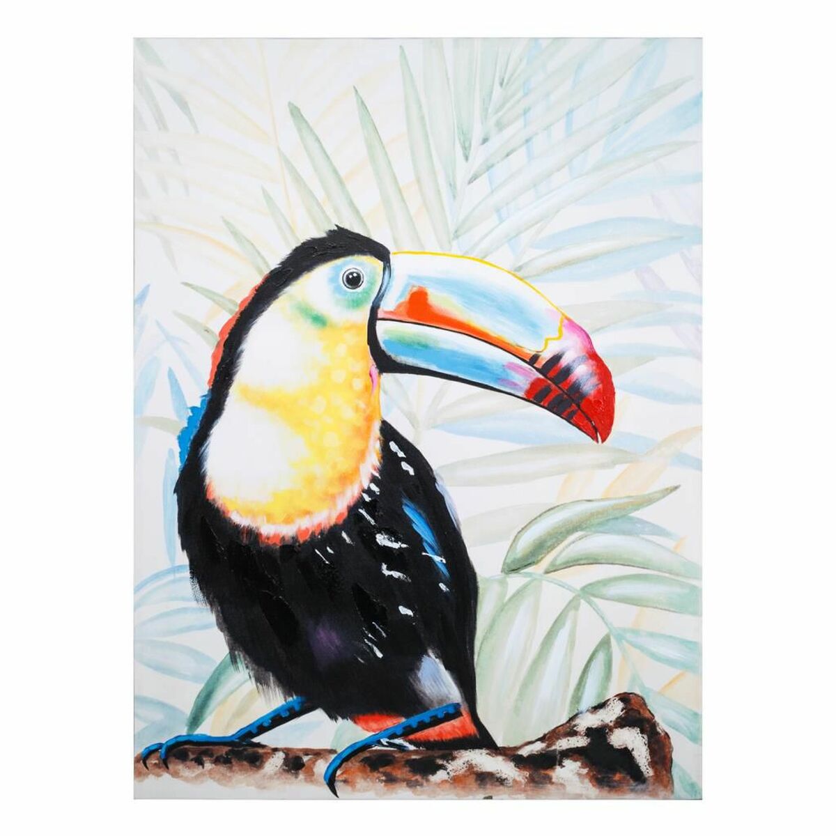Tavla Alexandra House Living Toucan Kanvas Granträ 120 x 3 x 90 cm