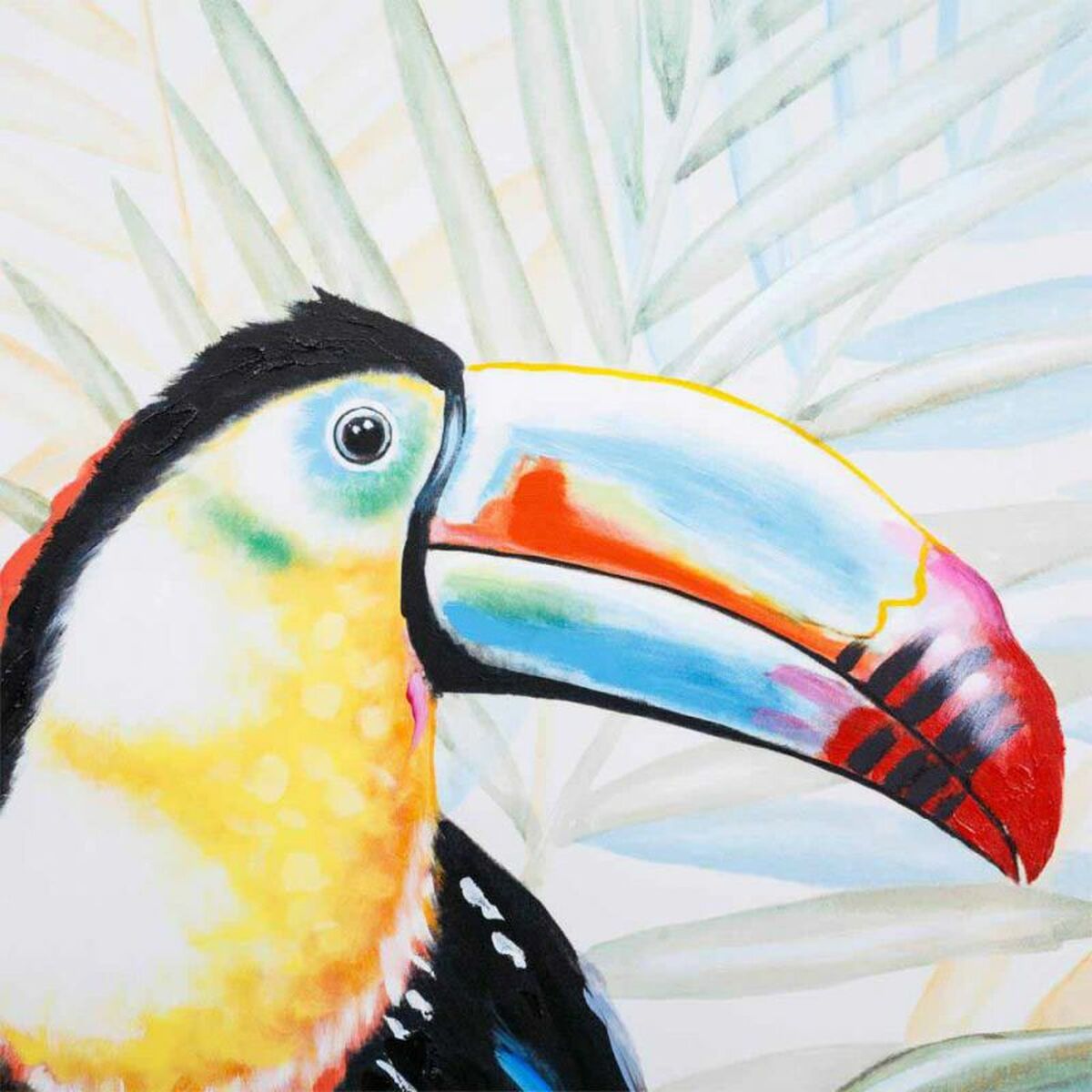 Tavla Alexandra House Living Toucan Kanvas Granträ 120 x 3 x 90 cm - 2