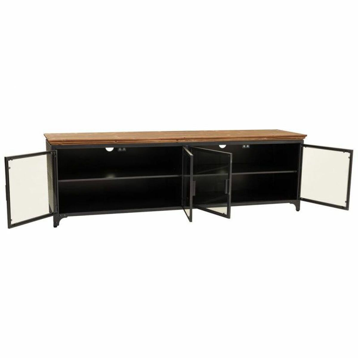 Flerfunktionslådor Alexandra House Living Brun Grå Trä Metall Glas 41 x 50 x 161 cm - 4