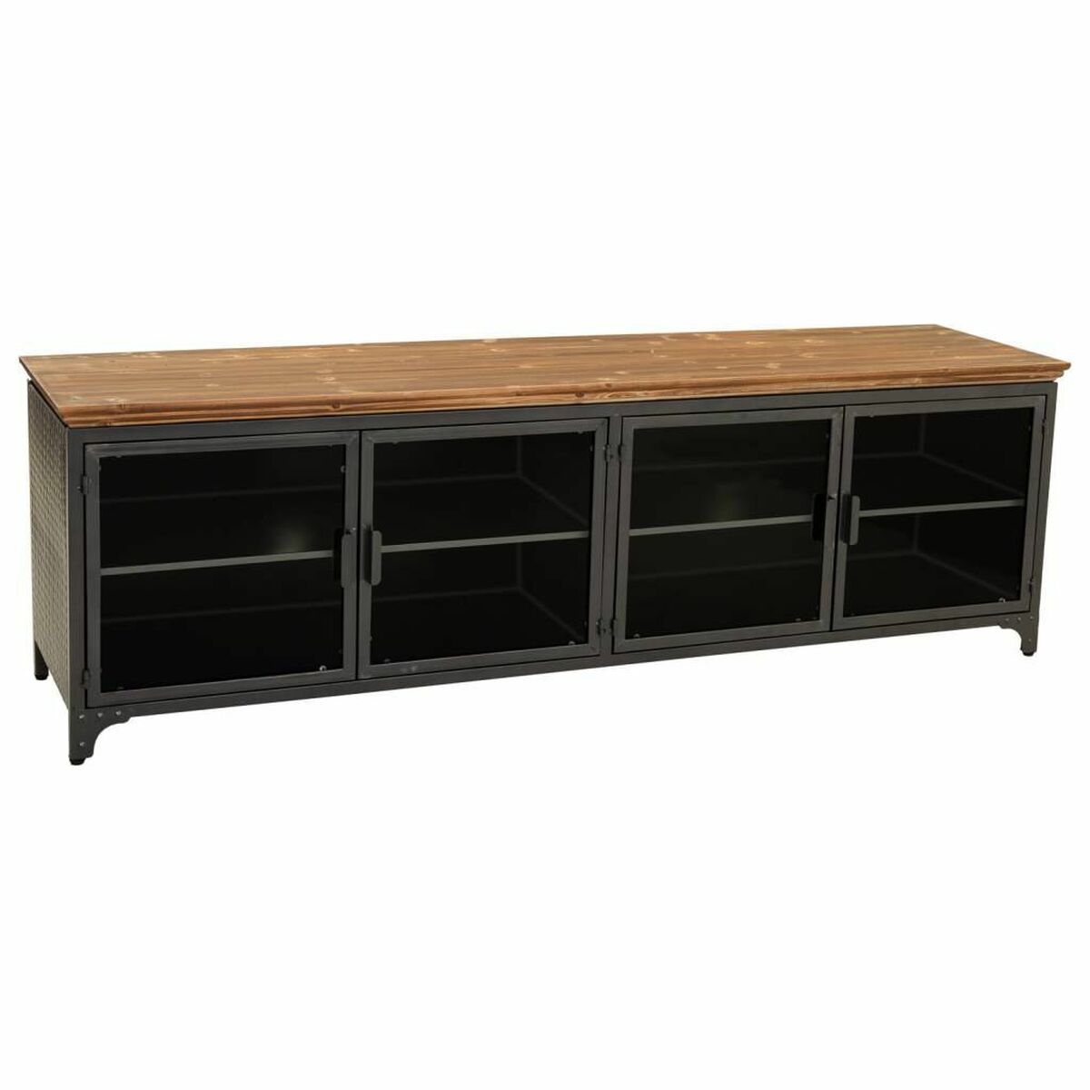 Flerfunktionslådor Alexandra House Living Brun Grå Trä Metall Glas 41 x 50 x 161 cm