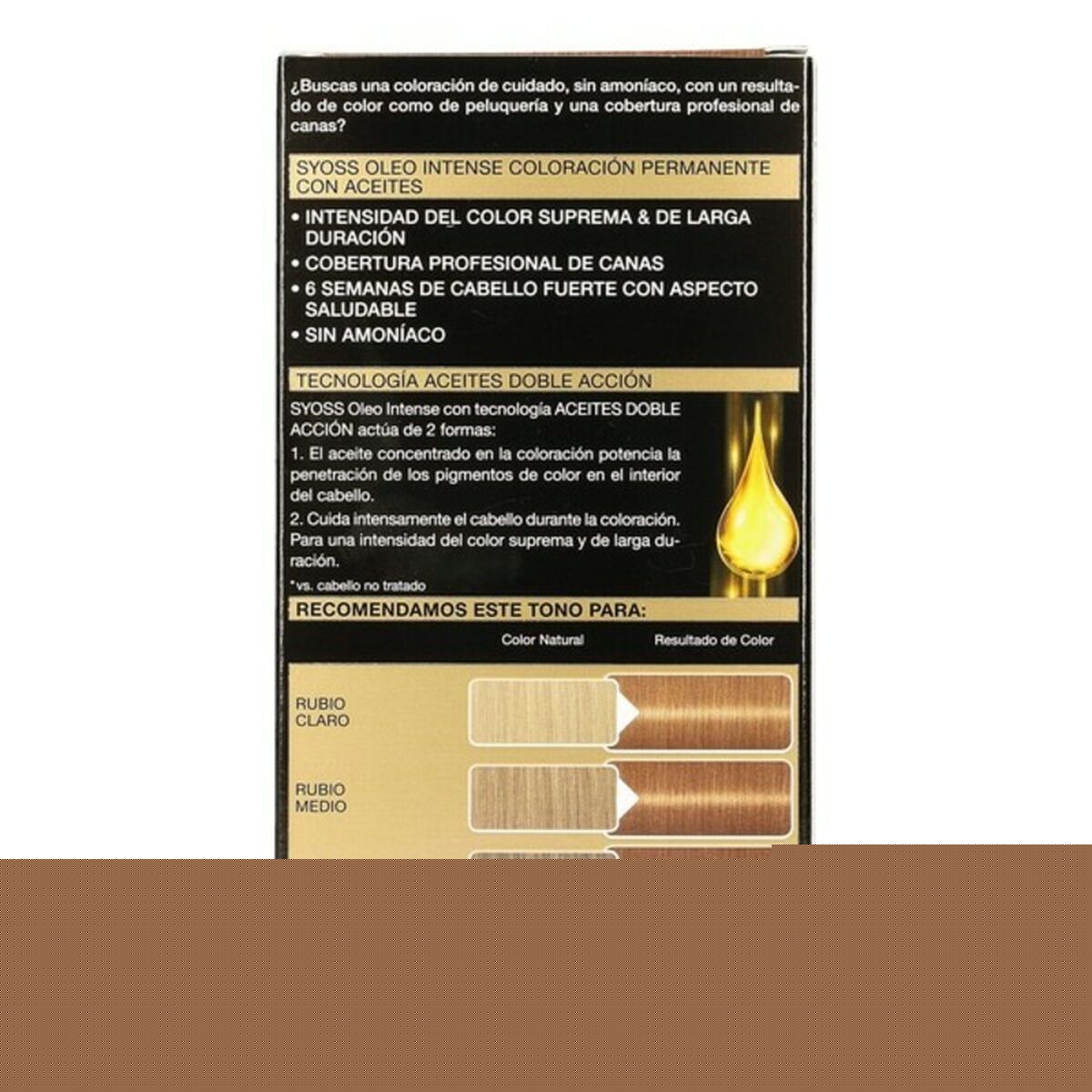 Permanent färg Syoss Olio Intense Honungsblond Nº 8,60 Platinablont Nº 8.60-Rubio Miel - 5