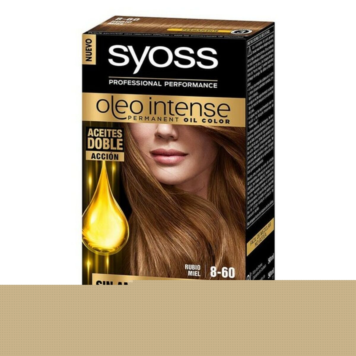 Permanent färg Syoss Olio Intense Honungsblond Nº 8,60 Platinablont Nº 8.60-Rubio Miel - 3