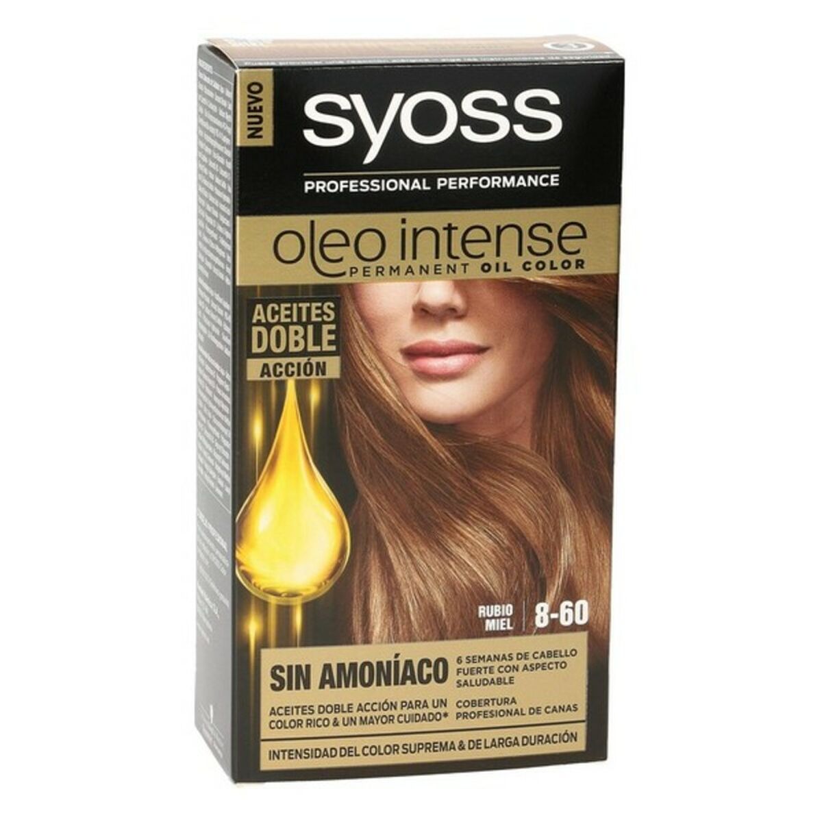 Permanent färg Syoss Olio Intense Honungsblond Nº 8,60 Platinablont Nº 8.60-Rubio Miel - 2