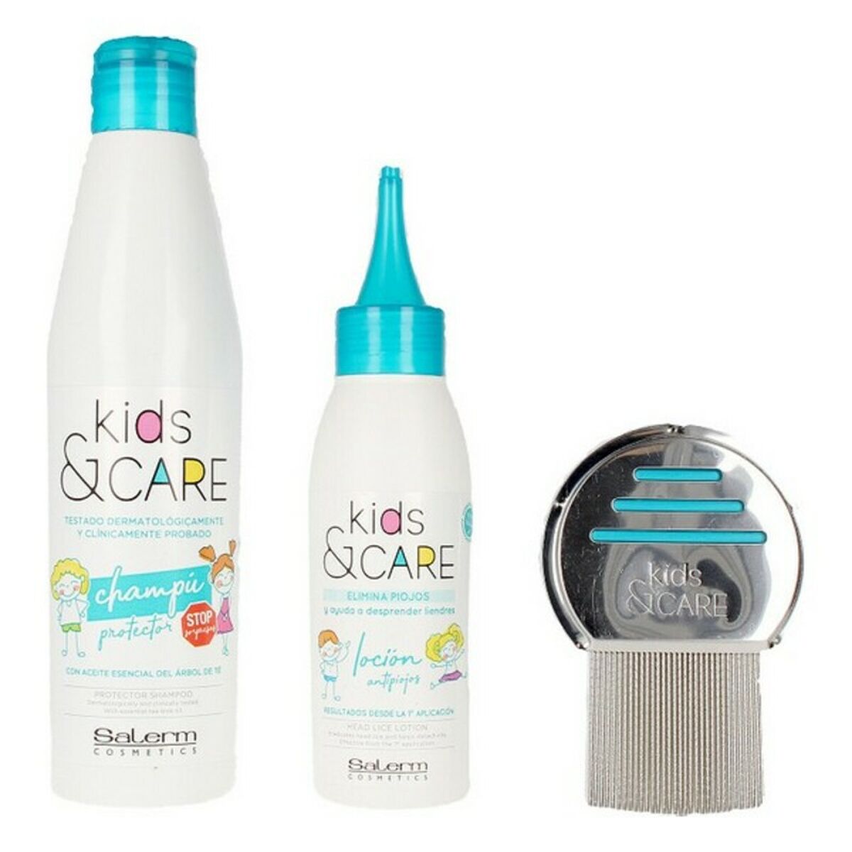 Frisörset för barn Kids & Care Salerm Anti-loop (3 pcs) - 2
