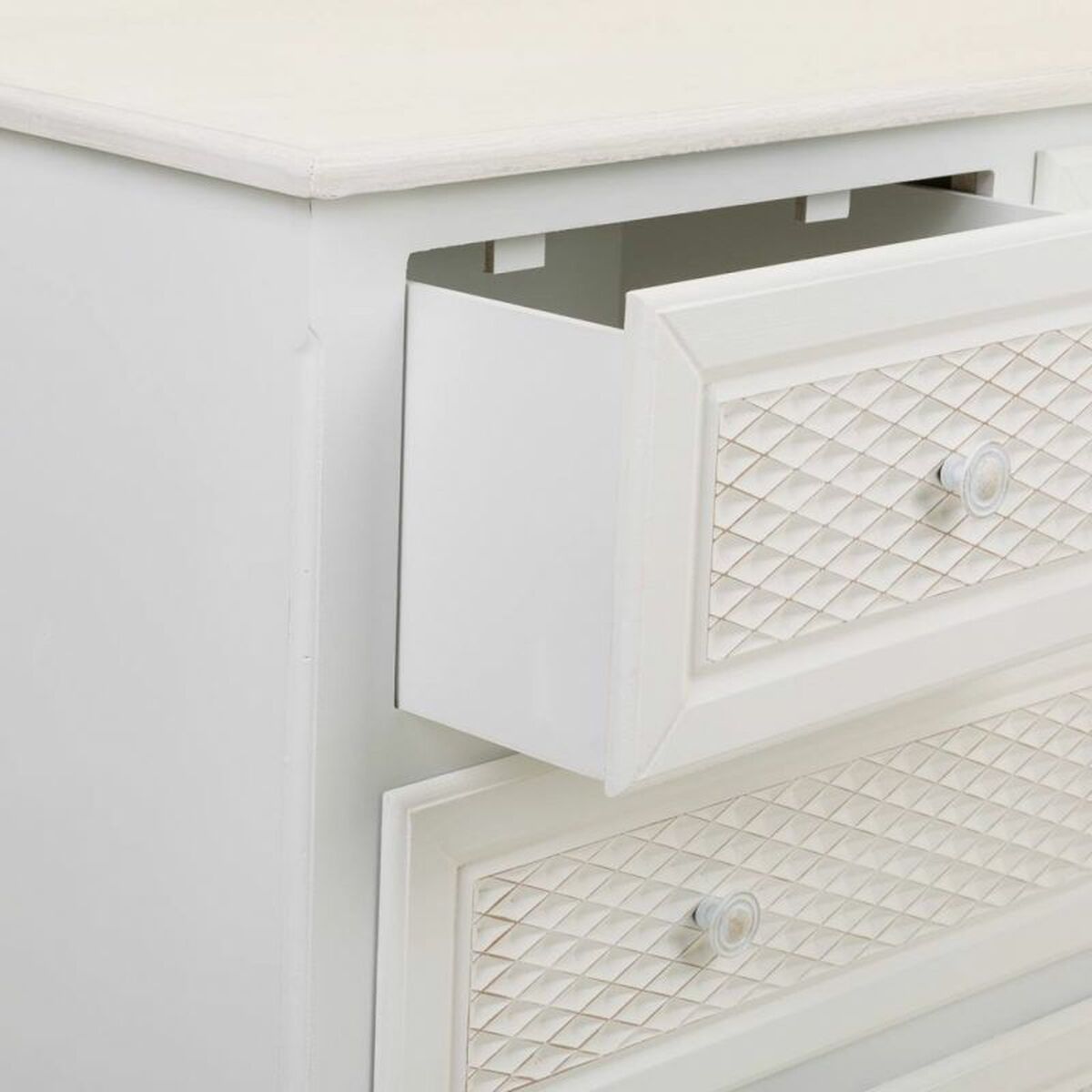 Kommod Alexandra House Living Vit Kräm Metall furuträ Trä MDF 40 x 81 x 80 cm - 5