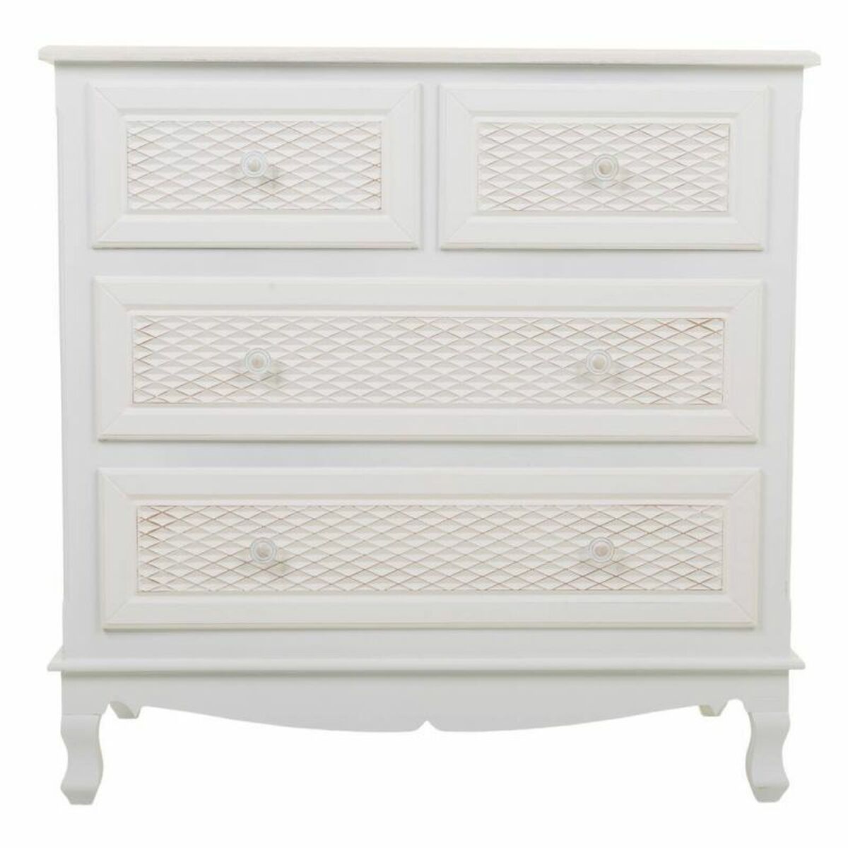 Kommod Alexandra House Living Vit Kräm Metall furuträ Trä MDF 40 x 81 x 80 cm - 2