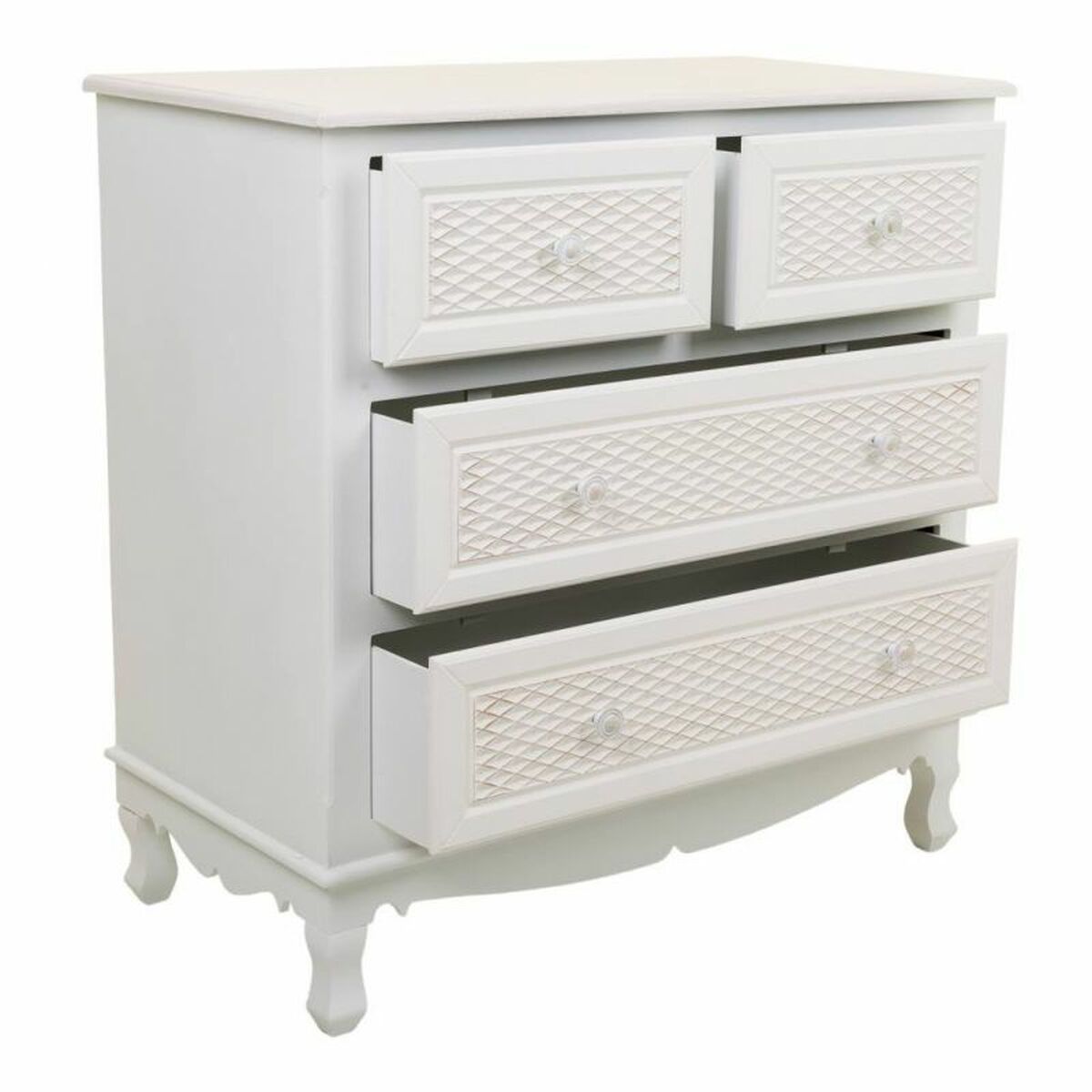 Kommod Alexandra House Living Vit Kräm Metall furuträ Trä MDF 40 x 81 x 80 cm - 3