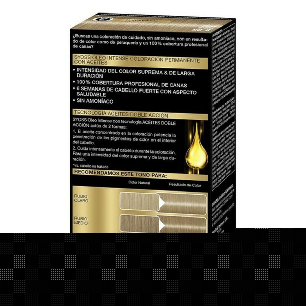 Permanent färg Syoss Olio Intense Beige Blont Nº 8,05 Platinablont Nº 8.05-Rubio Beige - 3