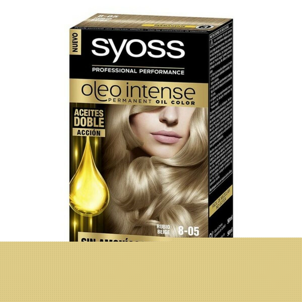 Permanent färg Syoss Olio Intense Beige Blont Nº 8,05 Platinablont Nº 8.05-Rubio Beige - 4