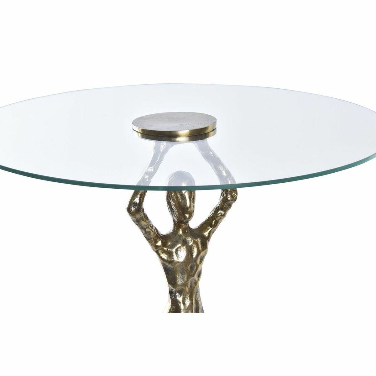 Sidobord DKD Home Decor Glas Gyllene Aluminium 46 x 46 x 57 cm - 5