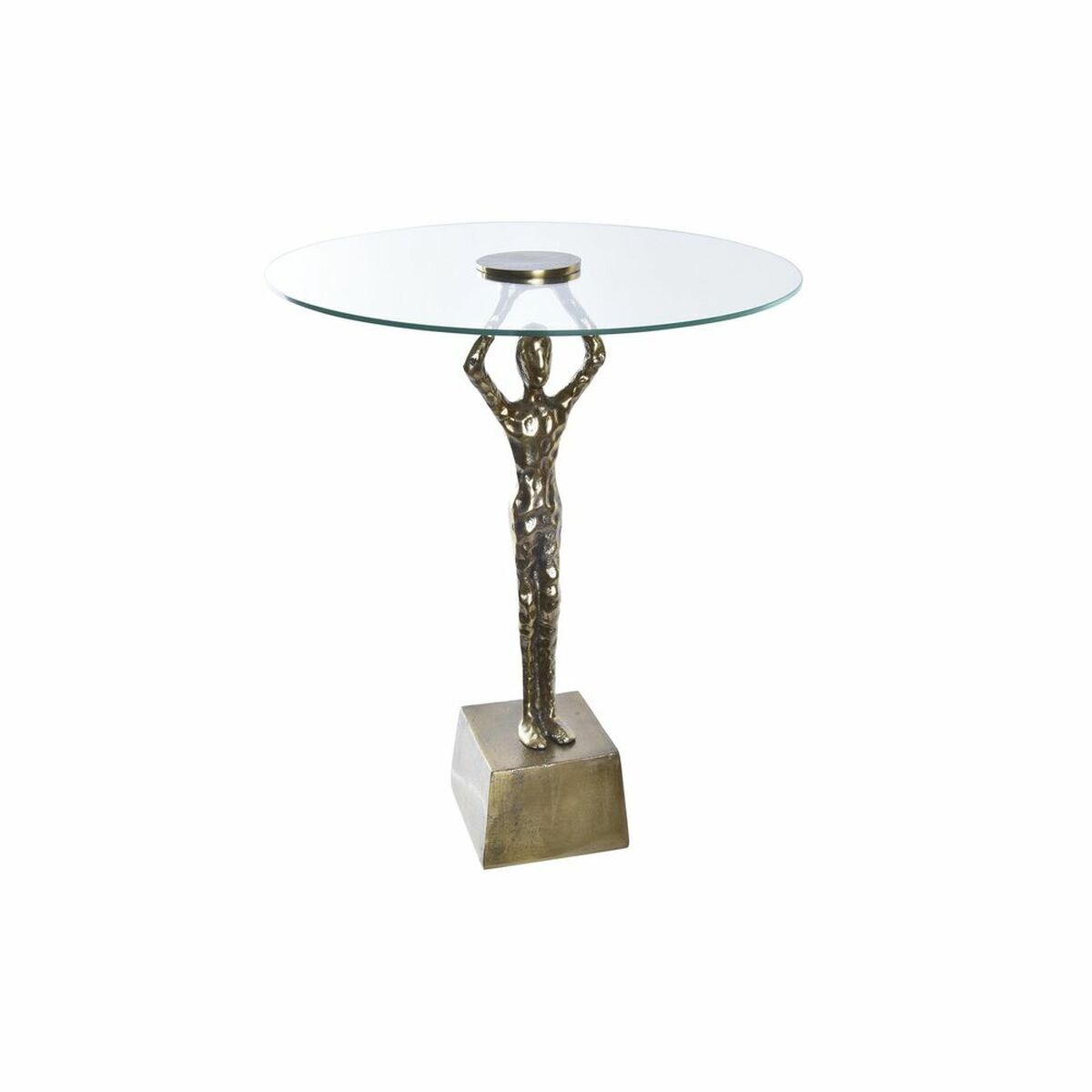 Sidobord DKD Home Decor Glas Gyllene Aluminium 46 x 46 x 57 cm - 4