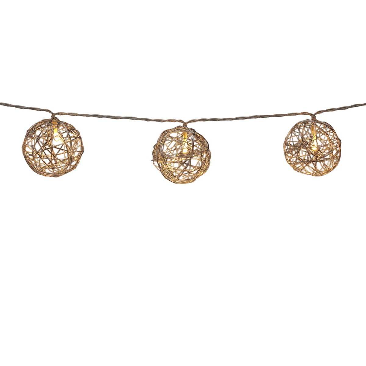 LED-krans Lifetime Silvrig Julgranskulor