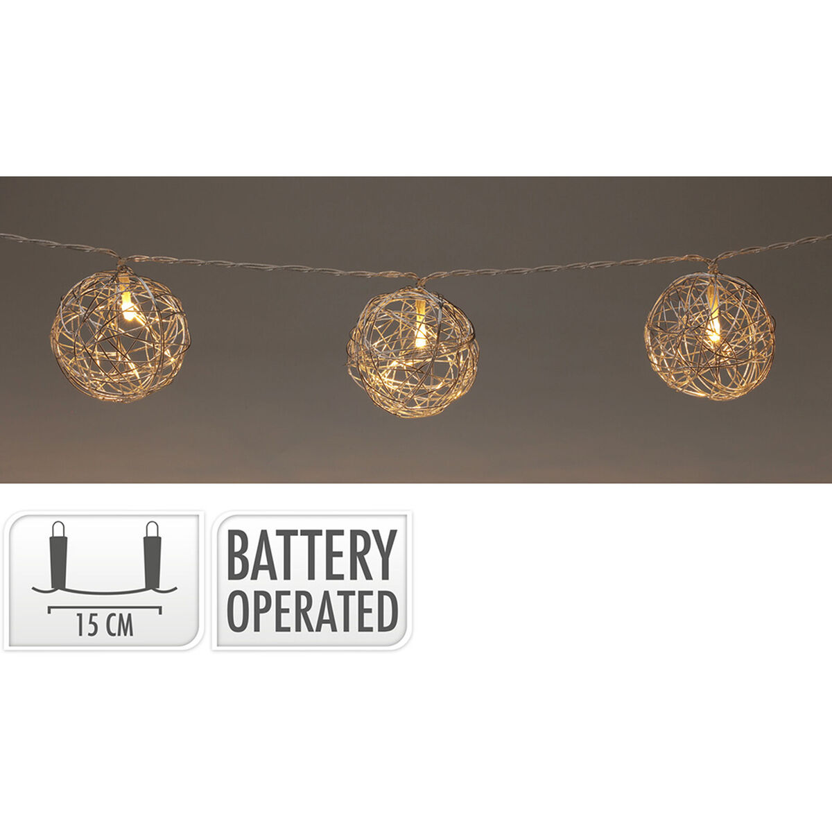 LED-krans Lifetime Silvrig Julgranskulor - 2