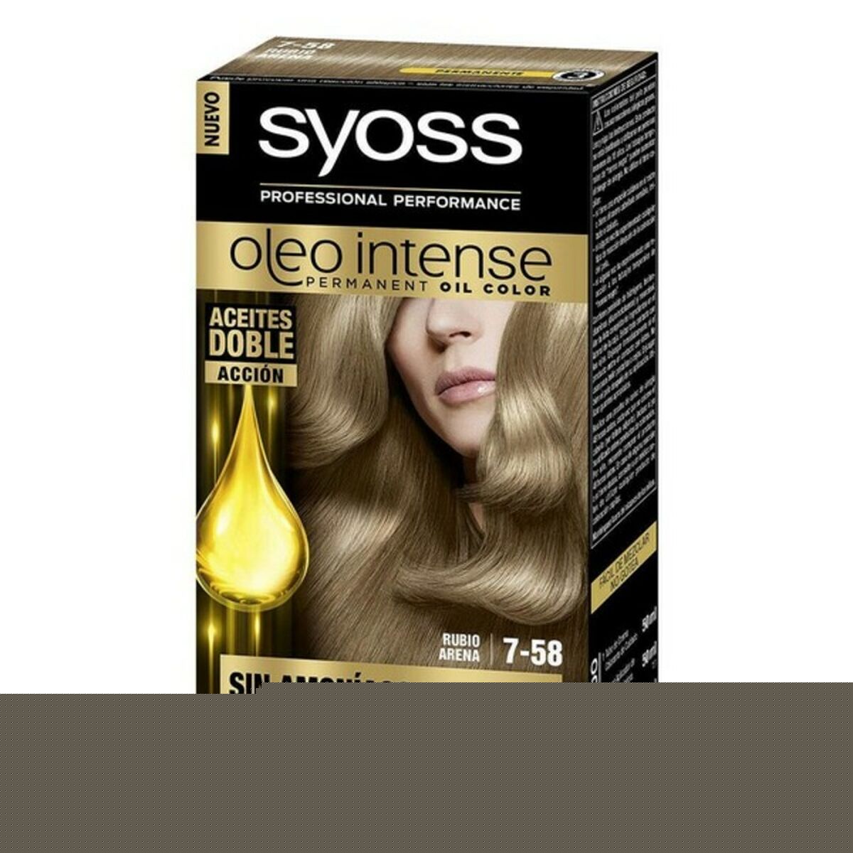 Permanent färg Syoss Olio Intense Sand Blont Nº 7,58 Platinablont Nº 7.58-Rubio Arena - 2