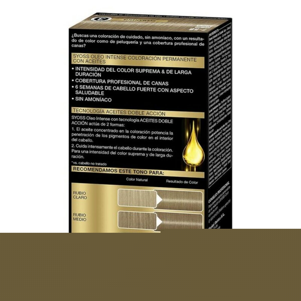 Permanent färg Syoss Olio Intense Sand Blont Nº 7,58 Platinablont Nº 7.58-Rubio Arena - 3