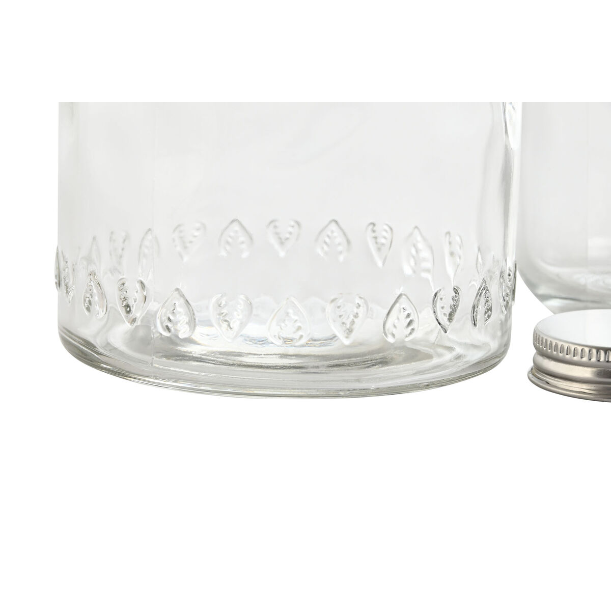 Vattenflaska Home ESPRIT Transparent Glas 240 ml 1 L - 2
