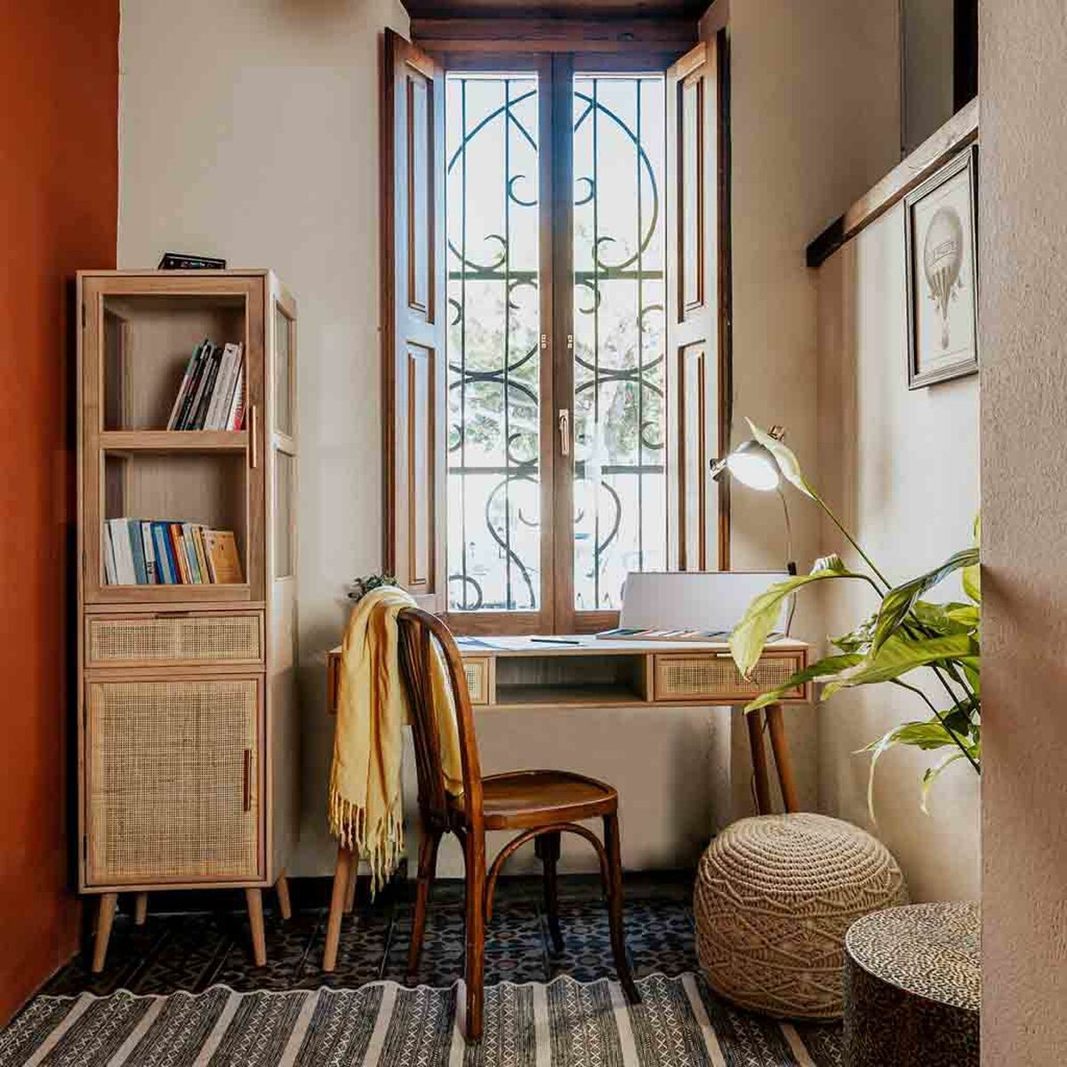 Skåp Alexandra House Living Naturell Trä MDF 173 x 40 x 46 cm - 2