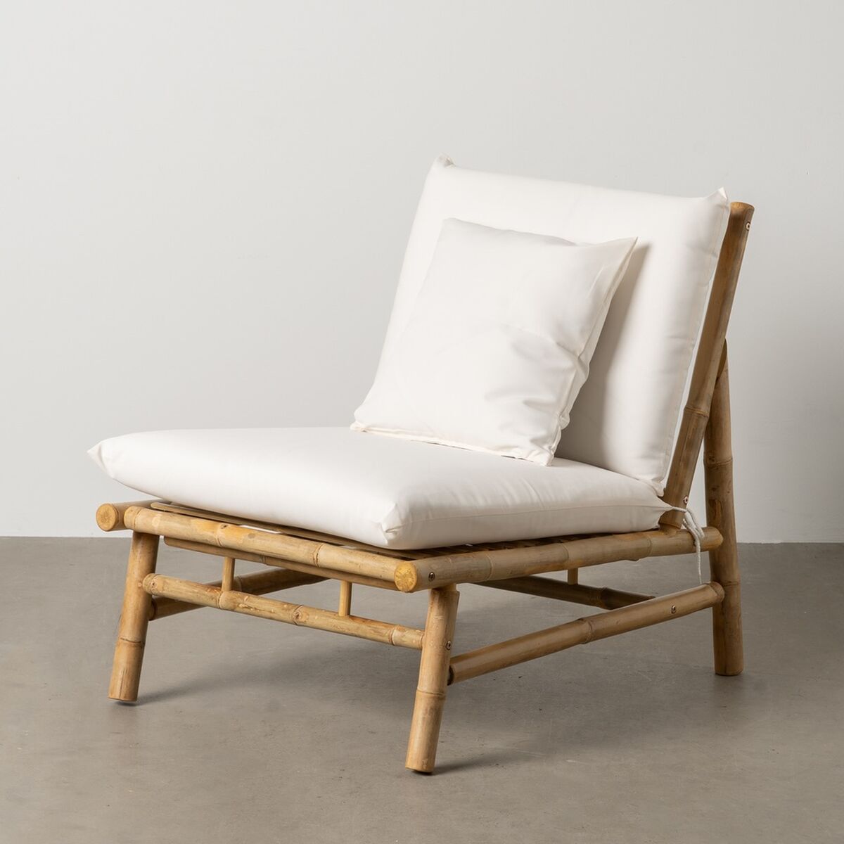 Trädgårdssoffa Vit Naturell 65 x 86 x 81 cm - 2