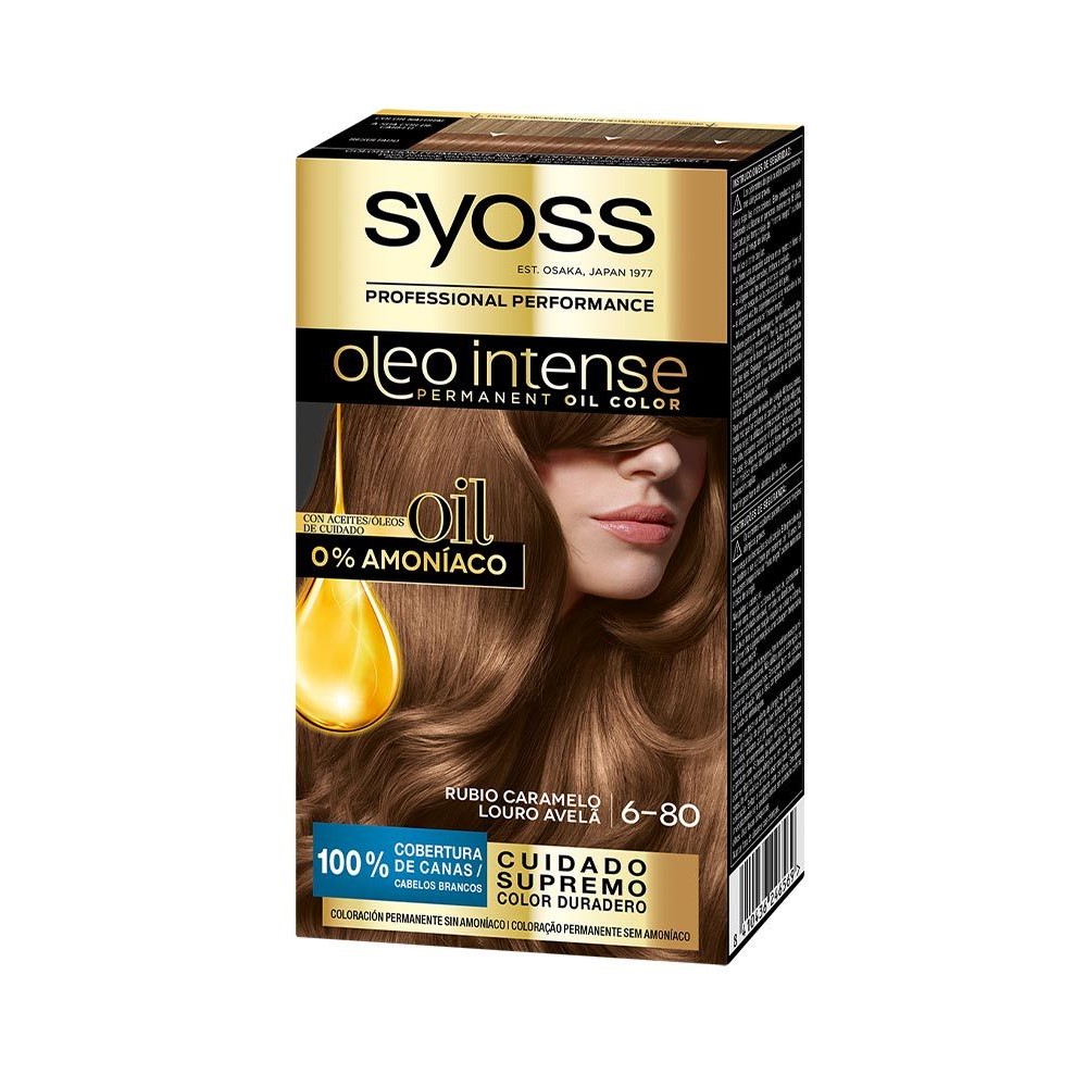 Permanent färg Syoss Olio Intense Karamellblont Nº 6,80 Platinablont Nº 6.80-Rubio Caramelo