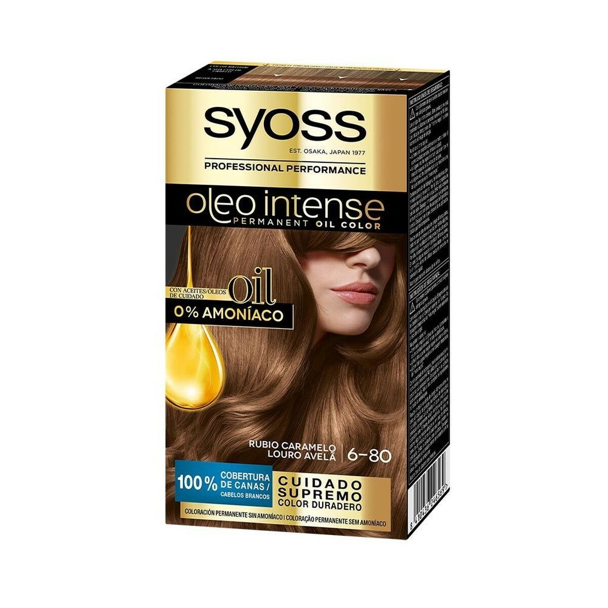 Permanent färg Syoss Olio Intense Karamellblont Nº 6,80 Platinablont Nº 6.80-Rubio Caramelo - 3
