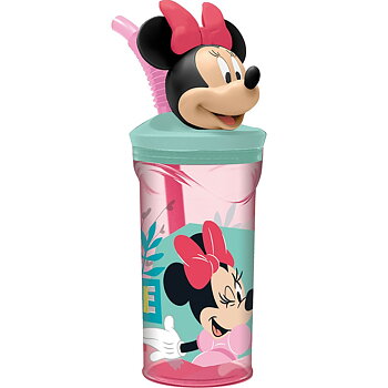 Muggen med Sugrör Minnie Mouse CZ11337 3D Rosa