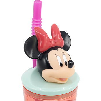 Muggen med Sugrör Minnie Mouse CZ11337 3D Rosa