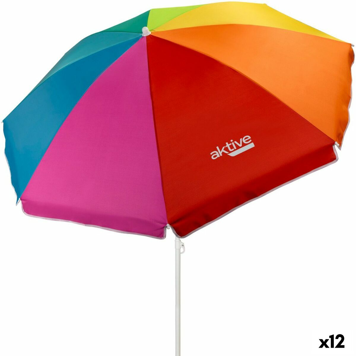 Paraply Aktive Multicolour 180 x 185 x 180 cm 180 x 180 x 180 cm 180 x 189 x 180 cm (12 antal) - 5