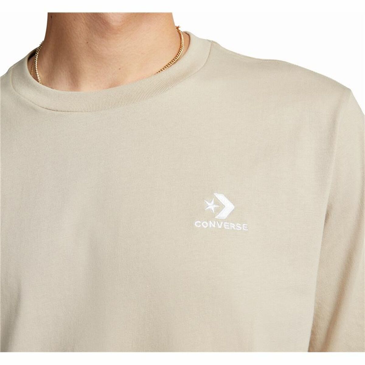 T-shirt med kortärm Unisex Converse Classic Fit Left Chest Star Chevron Beige - 3