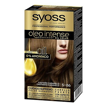 Permanent färg Syoss Olio Intense Karamellfärgat Kastanjebrun Nº 5,86 Platinablont Nº 5.86-Castano Caramelo