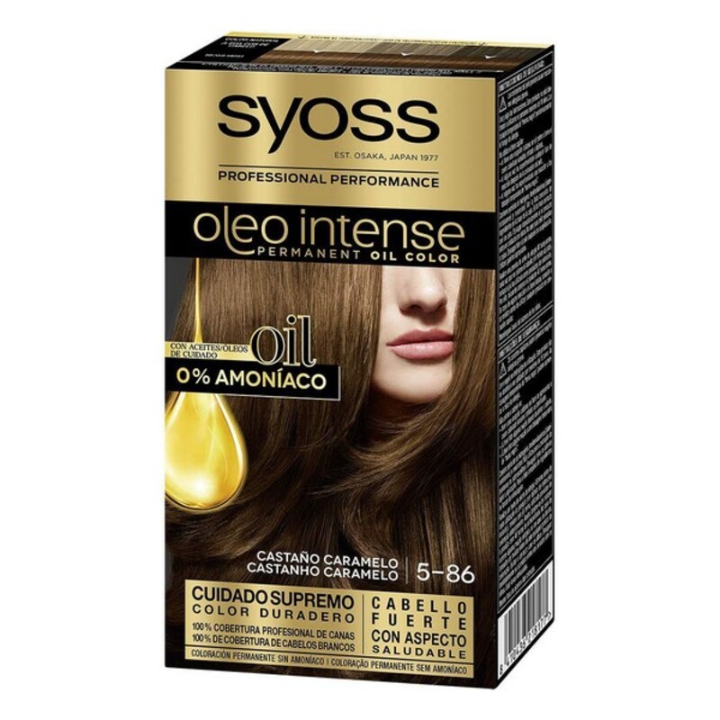 Permanent färg Syoss Olio Intense Karamellfärgat Kastanjebrun Nº 5,86 Platinablont Nº 5.86-Castano Caramelo