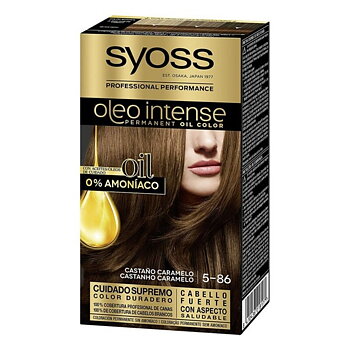 Permanent färg Syoss Olio Intense Karamellfärgat Kastanjebrun Nº 5,86 Platinablont Nº 5.86-Castano Caramelo