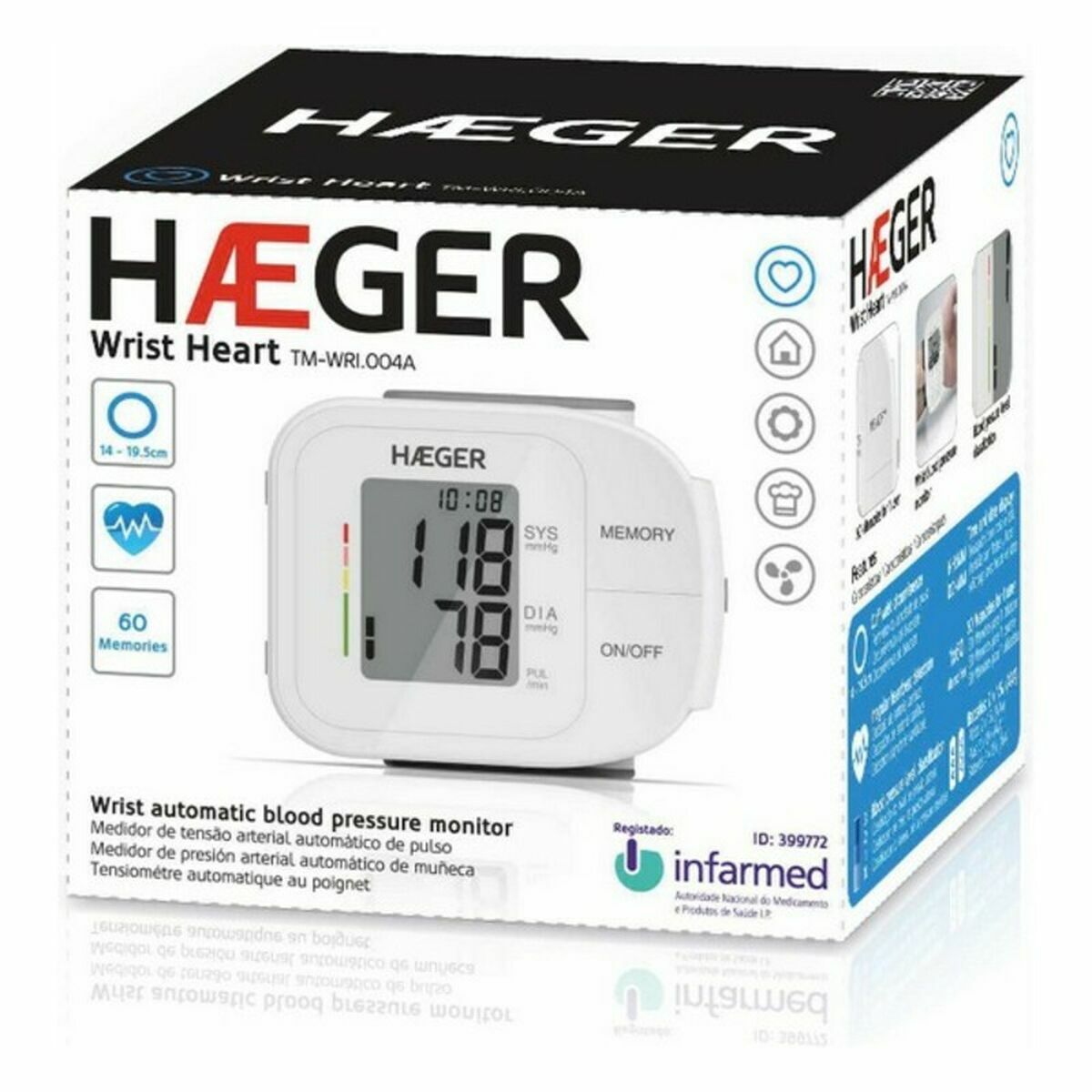 Blotryckmätare för Handleden Haeger TM-WRI.004A - 2