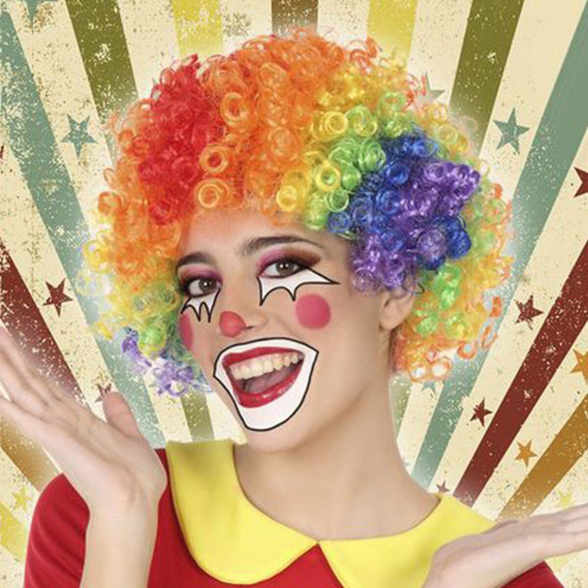 Peruk Clown Multicolour - 4