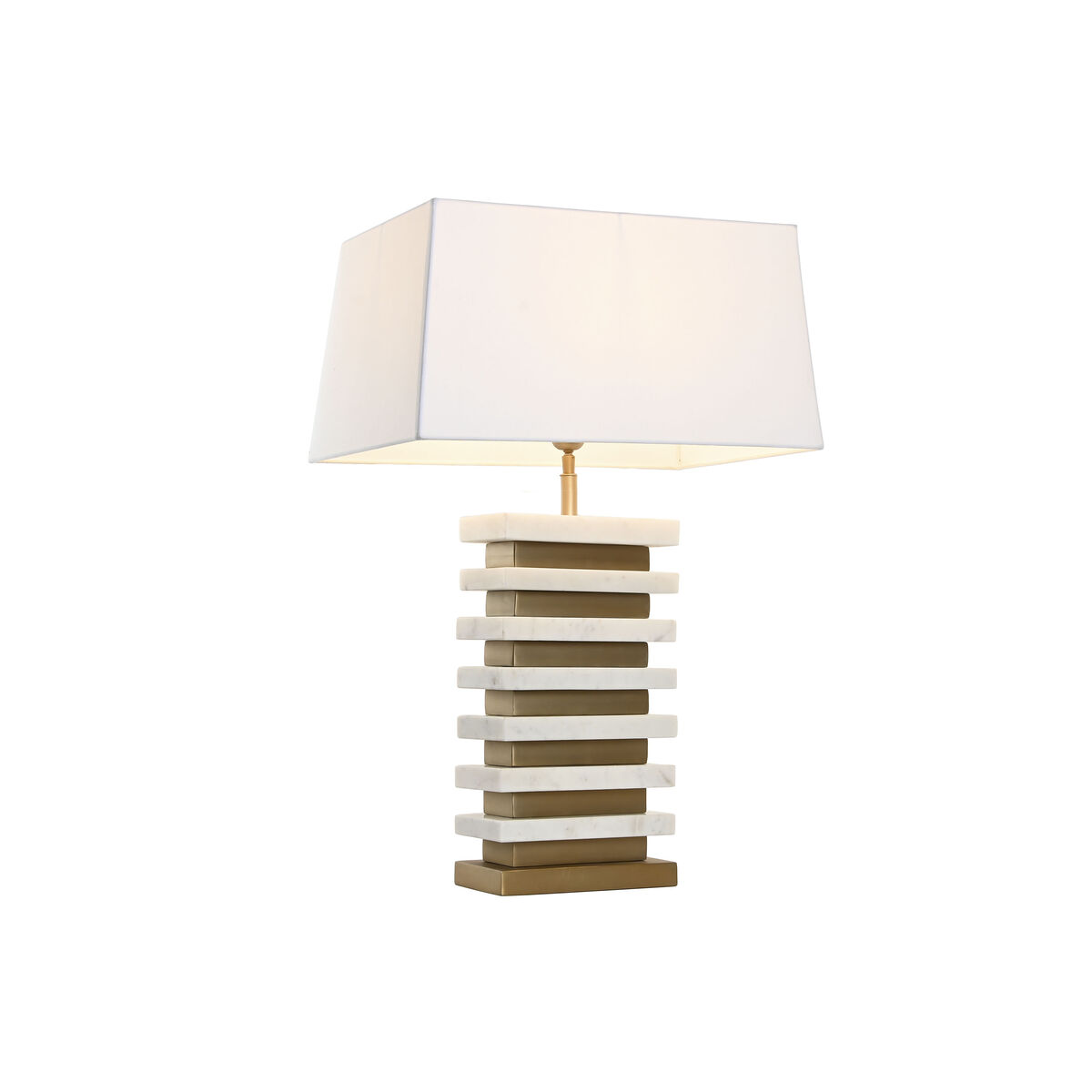 Bordslampa Home ESPRIT Vit Gyllene 50 W 220 V - 2