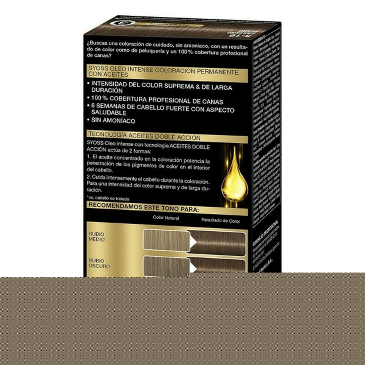Permanent färg Syoss Olio Intense Ljusbrun Nº 5,10 Platinablont Nº 5.10-Castano Claro - 3